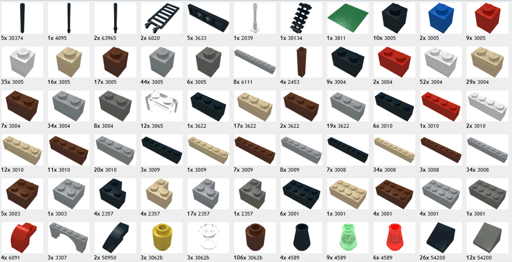 lego parts catalog download